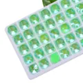 Strass rotondi in vetro verde neon a doppio foro per artigianato fai-da-te e cucito. - 11 Mocha verde scuro