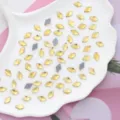 Strass di cristallo di diamante, rombi gialli retro piatto per nail art fai da te e accessori. - 10*6 mm 100 pz/confezione / Oro