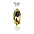 Marquise yellow crystal rhinestone with claw settings, perfect for DIY garment accessories. - 7*15mm 20 pcs/pack / Topaz