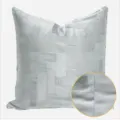 Silver grey geometric throw pillow modern sofa cushion soft home decor accent pillow - AB Style Without Piping / 40x60cm Large Waist Pillow With PP Cotton Insert / Silver Gray