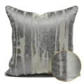 Fodera per cuscino geometrica astratta grigia, federa decorativa di lusso per divano del soggiorno. - 40x60cm (Grande Cuscino Lombare con Imbottitura in Cotone PP) / Grigio Stile Profilo AB