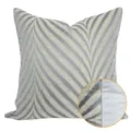 Fodera per cuscino a righe grigie nordiche, elegante federa per divano soggiorno e ufficio. - 40x60cm (Grande Cuscino Lombare con Imbottitura in Cotone PP) / Grigio Stile Senza Profilo AB