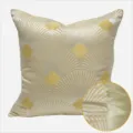Funda de cojin geometrica beige moderna cojin decorativo de sofa para sala de estar - 40x60cm (Con Relleno de Algodón PP) / Oro Claro AB Sin Ribete