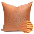 Funda de cojín naranja con patrón abstracto, variante moderna de cojín de sofá de lujo. - 40x60cm Cojín Lumbar Grande con Núcleo de Algodón PP / Naranja dorado estilo AB sin ribete