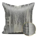 Fodera per cuscino grigia con motivo astratto, copricuscino decorativo di lusso - 40x60cm (Grande Cuscino Lombare con Imbottitura in Cotone PP) / Grigio Stile Senza Profilo AB