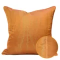 Housse de coussin jacquard orange, coussin carré moderne et minimaliste pour canapé et lit. - 30x50cm (Petit Oreiller Lombaire Housse Seulement) / Jacquard orange AB avec passepoil