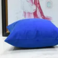 Effenen blauwe suède kussenhoes, zachte pluche kussenhoes voor bank en woonkamer interieur. - Lendenkussensloop alleen hoes 30x50 cm / Blauw