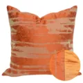 Funda de cojin abstracta naranja, funda de almohada texturizada para decoracion de silla. - Modelo AB abstracto naranja sin ribete