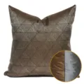 Funda de cojín geométrica gris, variante de cojín de sofá moderna para la decoración del hogar. - 40x60cm Cojín Lumbar Grande con Núcleo de Algodón PP / Café estilo AB sin ribete