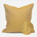 Fodera per cuscino geometrica dorata per divano di lusso e camera da letto moderna - 40x60cm (Grande Cuscino Lombare con Imbottitura in Cotone PP) / Giallo Dorato AB Con Profilo