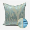 Light green abstract pattern luxury sofa pillow cover with delicate piping, modern style. - 30x50cm Small Lumbar Pillow Cover Only / Light Green AB Piped Style
