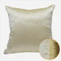 Beige geometric throw pillow cover, luxury satin diamond quilted cushion cover for home decor. - Khaki Diamond Pattern Reversible Pillowcase without Piping