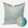 Housse de coussin décorative motif éventail géométrique bleu moderne pour canapé salon - 30x50cm (Petite Housse de Coussin Lombaire Seulement) / Bleu Clair Géométrique AB Sans Passepoil