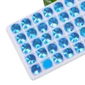 Strass in vetro blu rotondo da cucire doppio foro cristalli diamanti accessori DIY 1pz - 12 Mocha blu scuro