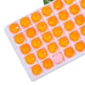 Strass da cucire in vetro neon fluorescente rotondo con doppi fori per accessori fai da te. - 06 Rosso arancio fluorescente