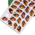 Flatback axe shape sew on glass rhinestones crystals for DIY dress garment accessories - Brown