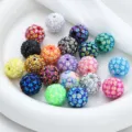 Colorful sparkling star crystal ball beads with holes for DIY phone chain jewelry making - Multicolor