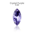 Crystal purple marquis rhinestone with metal claw setting DIY clothing accessories C-25 - 7*15mm 20 pcs/pack / Crystal Purple