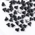 Black Heart Rhinestones Glass Crystals with Silver Claw Settings DIY Jewelry Accessories - 12x13mm (20 pcs/pack) / Black