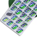 S-förmige AB Farbe aufnähbare Strasssteine Kristall Flachrücken für DIY Kleidung Zubehör - 14*30mm 12 Stk./Packung / 31 Grasgrün AB
