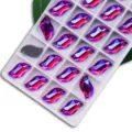 Strass cristal à coudre couleur AB en forme de S pour accessoires de vêtement DIY. - 38 Rouge Rose AB