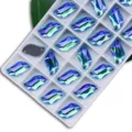 Strass cristaux couleur AB en forme de S à coudre pour vêtements et accessoires DIY. - 28 Bleu Lac AB