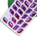 Strass S-Shape AB à coudre en cristal verre dos plat pour accessoires de vêtements DIY - 39 Rouge Foncé AB