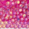 Colorful flatback rhinestones for nail art and DIY crystal diamond decorations shiny. - 153 Luminous Purplish Red Opal / SS6 Approx. 1440 Pcs / 1.9-2.0mm