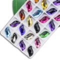 Strass colorés en forme de S à coudre, boutons en verre cristal plat pour accessoires de vêtements. - Mélange de Couleurs