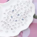 Kristalglas druppel hotfix platte achterkant strass steentjes voor nail art decoratie. - 100 Stuks/Pak / Lichtpaars