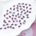 8x4.8mm kristal glas druppel platte rug strass stenen voor nail art diy decoratie ambachten - 100 Stuks/Pak / Violet