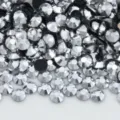 Silver flatback resin rhinestones bulk pack for DIY apparel and gown crafts accessories wholesale - SS10 2.35mm 72000pcs/pack / 34 Mineral Silver