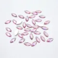 Variante di strass in resina marquise rosa per gioielli fai da te e accessori da sposa. - Taglio marquise / Confezione da 500 Pezzi (7x15mm) / Rosa Chiaro AB