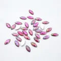 Strass retro piatto marquise rosa gemma di cristallo accessori decorativi fai da te - Taglio marquise / Confezione da 500 Pezzi (7x15mm) / Fucsia AB
