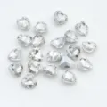 Herz Kristall Strasssteine Variante aus klarem Glas, glänzende spitz zulaufende DIY Accessoires. - 8MM 20 Stk / Weiß