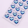 17mm Perline Pendente Cuore Cristallo Blu Accessori Per Gioielli Fatti A Mano Bricolage - 6 Pezzi/Confezione / 05 Blu iridescente