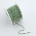 Fluoreszierende grüne Strass-Ketten Spule DIY Schmuckherstellung Zubehör Dekoration. - SS6 (1 Yard/Packung) / Fluoreszierendes Grasgrün AB