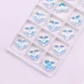 17mm AB cristallo cuore ciondoli fai da te creazione gioielli accessori artigianali - 6 Pezzi/Confezione / 10 Blu AB