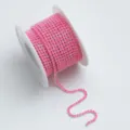 Neonrosa Strasskette auf Spule fuer DIY Schmuckherstellung, glitzernde Kristall Zierkette. - SS6 (1 Yard/Packung) / Fluoreszierendes Rosa AB