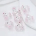 Pink crystal flower bead caps alloy DIY jewelry accessories for creative handmade craft making. - 16mm / Pink