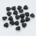 Schwarze herzförmige Kristall Strasssteine spitzer Rücken Glas Diamant DIY Zubehörteile - 8MM 20 Stk / Schwarz