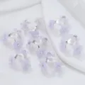 Purple flower alloy bead cap DIY jewelry finding component for handmade craft accessory wholesale - 16mm / Purple