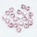 Pink heart crystal rhinestones flatback glass diamond DIY jewelry craft accessories pack - Light Pink