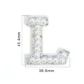 Pearl rhinestone letter L patch for clothes bags hats DIY apparel accessories 45x38mm - Letter L