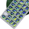Sew on oval AB crystal rhinestones with dual holes for DIY apparel decoration and crafts - 41 Fruit Green AB
