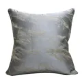 Close-up detail of luxury abstract jacquard cushion cover featuring gold textured fabric decor. - Gray 02 No Piping