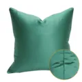 Solid color green silk throw pillow cover, modern decorative cushion case for sofa bedroom - 45x45cm / Green