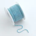 Fluoreszierende Strass Kettchen hellblaue Kristall Borte DIY handgemachte Schmuck Zubehör Spule - Fluoreszierendes Himmelblau AB