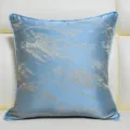 Blue gold abstract decorative pillow detail shot soft luxury cushion cover aesthetic interior decor. - Light Blue 02 Piping