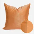 Orange geometric pattern throw pillow cover, modern luxury sofa cushion case for home decor. - Orange AB No Piping Style